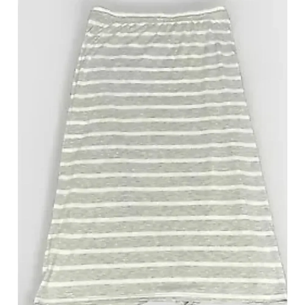 Sonoma Maxi Skirt Grey White Striped Drawstring Size PL
